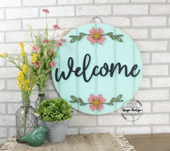 Home Decor Front Door Decor Personalized Wood Welcome Sign Custom Made