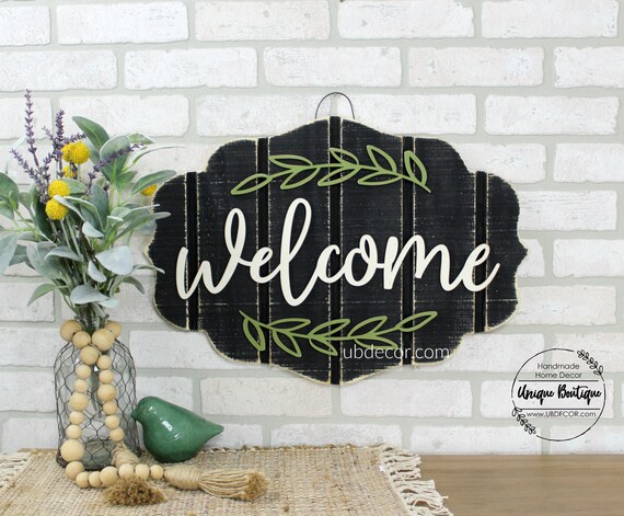 Welcome Sign, Farm Decor, Decorative Hanging Wall Plaque Decor, Welcome...