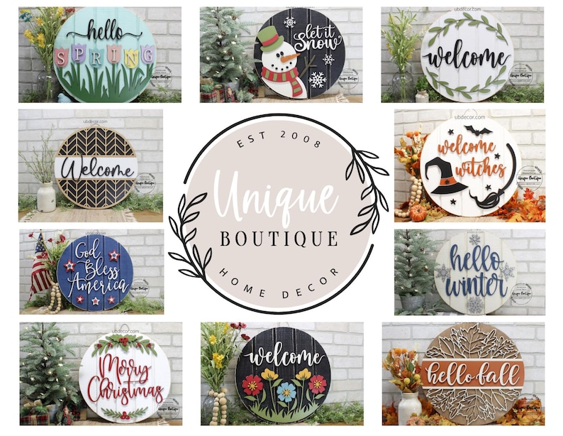 Front Door Decor, Home Sweet Home Sign, Wood Door Hanger, Rustic Home Decor, Modern Farmhouse Style, year round wreath for front door, 19.5" image 10