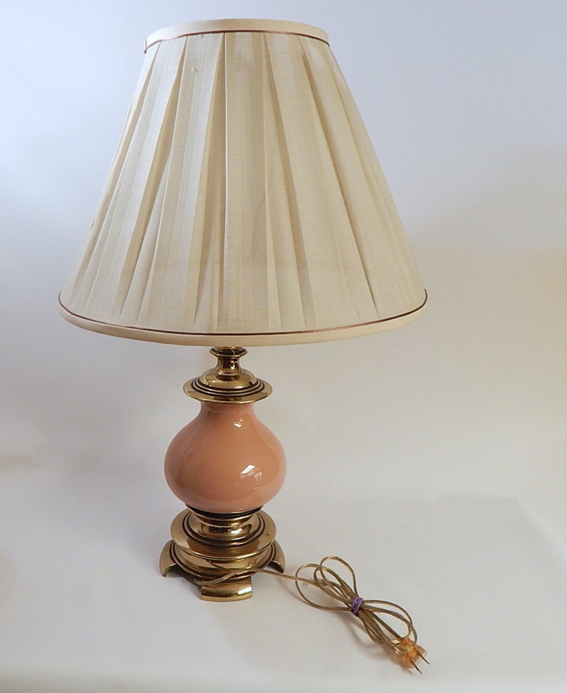 Vintage Stiffel Lamps >> Rare Vintage Stiffel Lamp Brass And Peach Enamel Table Lamp Etsy Vintage Stiffel Lamps >> Rare Vintage Stiffel Lamp Brass And Peach Enamel Table Lamp Etsy