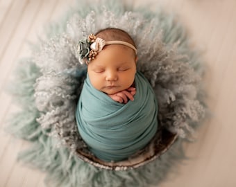 Hifot Newborn Photo Prop Outfits Baby Photography Rainbow Wrap Blanket Headband Set for Girl Boy 