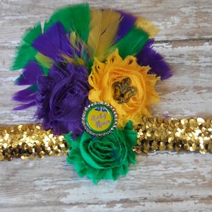 flower headband mardi gras
