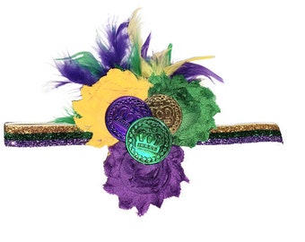 Child Mardi Gras Headband Girl Mardi Gras Headband