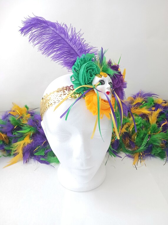 Mask Mardi Gras Headband Mardi Gras Ball Mardi Gras Carnival Mardi