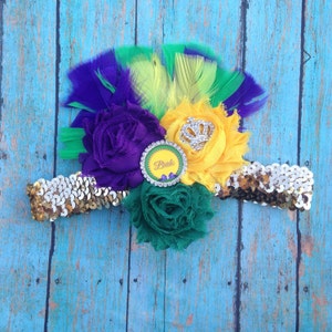 flower headband mardi gras