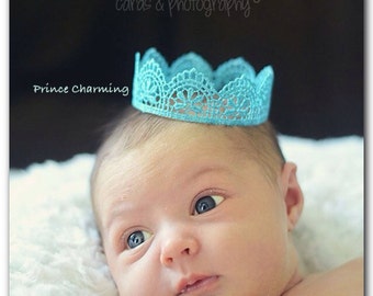 RTS Newborn Crown Infant Crown White Lace Crown Newborn Photo Prop Baby Lace Crown Infant Girl Crown Princess Newborn Crown