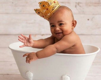 Royal Prince Crown Baby Crown Half Birthday Crown Boy Gold Crown