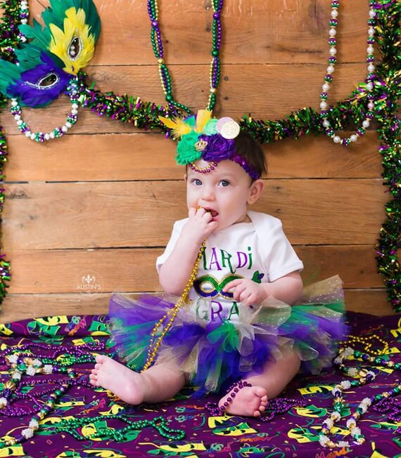 baby mardi gras dress