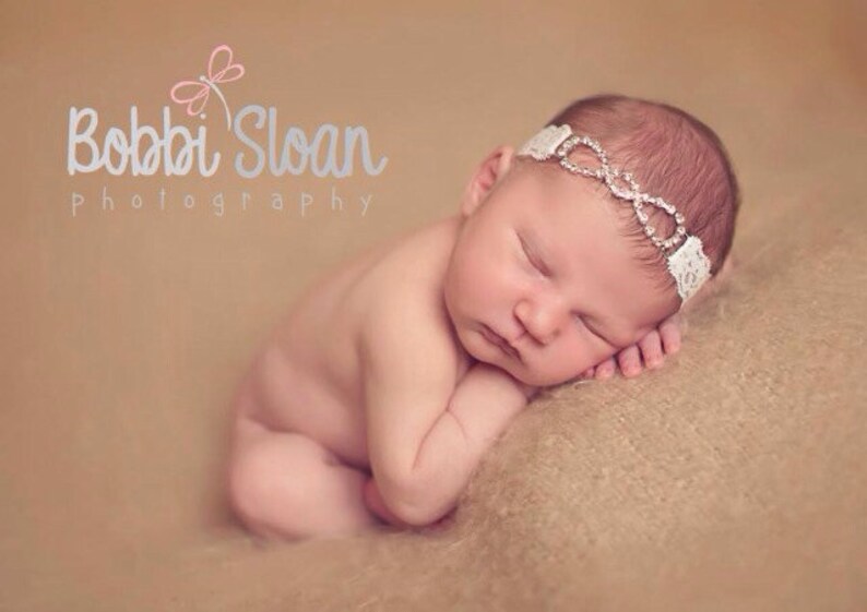 Infinity rhinestone Headband Newborn Rhinestone Headband Etsy