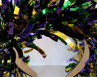 Mardi Gras Headband Tinsel Mardi Gras Headband Fast Shipping Mardi Gras