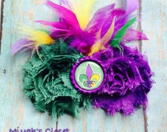 Haarspeld Mardi Gras Fleur de Lis Haarspeld Mardi gras Haarspeld bal Mardi gras Haarspeld veren Haarspeld Mardi gras