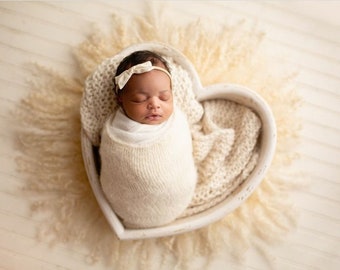 Nylon Newborn Headbands Newborn Photography Props Newborn Bow Bands Cream Headband Mint Headband Rose Headband