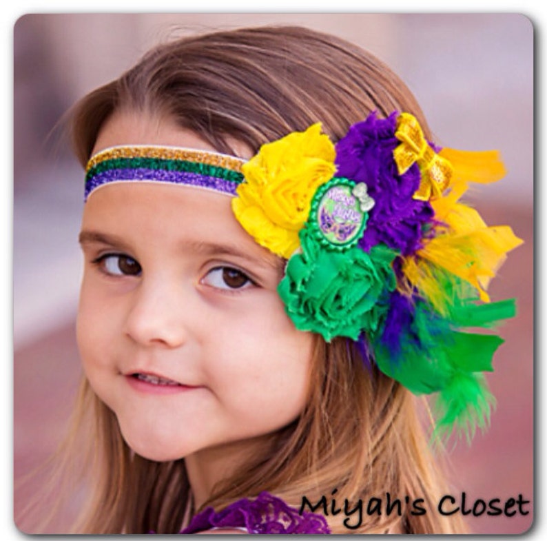 Glitter Mardi Gras Headband New Orleans Mardi Gras Headband Etsy