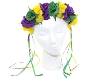 Mardi Gras Headband Mardi Float Crown Mardi Gras Head Dress Mardi Gras Hair Mardi Gras Flower Headband Mardi Gras Rider Mardi Gras Krewe