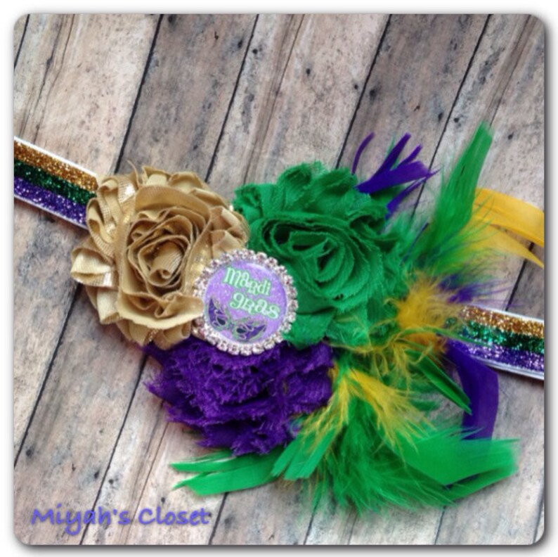 how to make a mardi gras headband