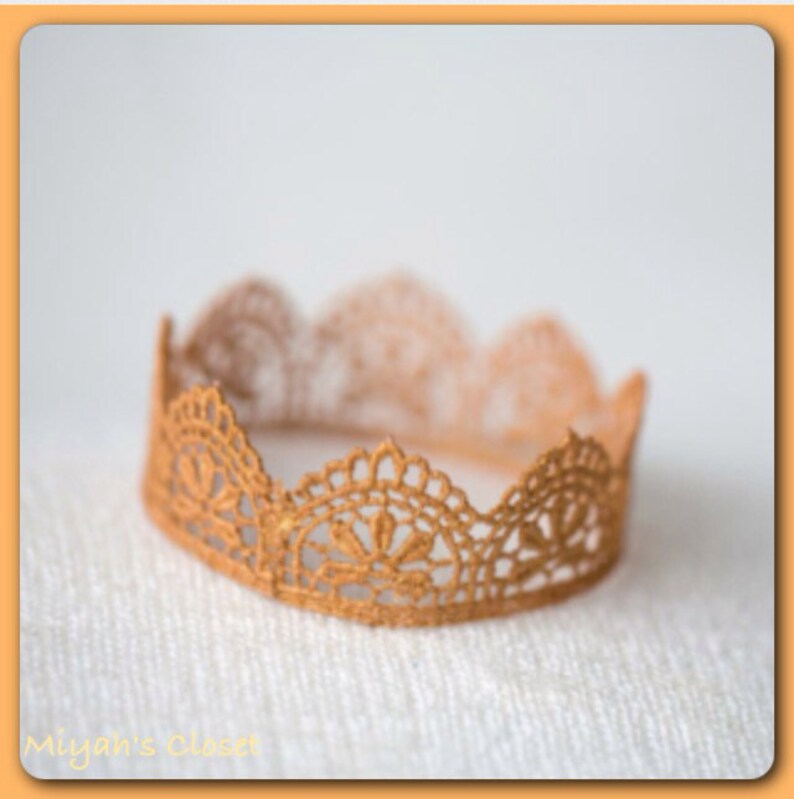 Golden King Lace Crown Boy King Crown Baby Baby Boy Photo Prop Etsy