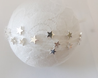 Star Silver Newborn Headband Silver Newborn Photography Prop Twinkle Theme Headband Newborn Props