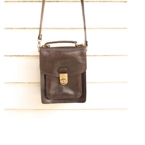 FREE SHIPPING! Vintage Brown Shoulder Leather Brown Bag. Cross Body bag. Woman bag