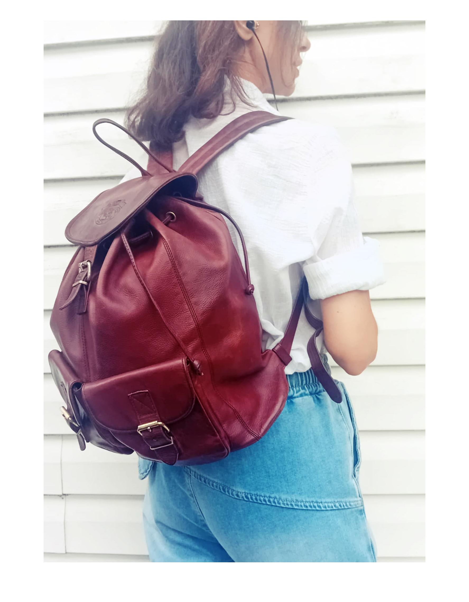 Elegant Picard Limited Edition Brown Leather Backpack (Numbered See Tag Pic) Buy ladies backpack | Rugged and stylish main image 3