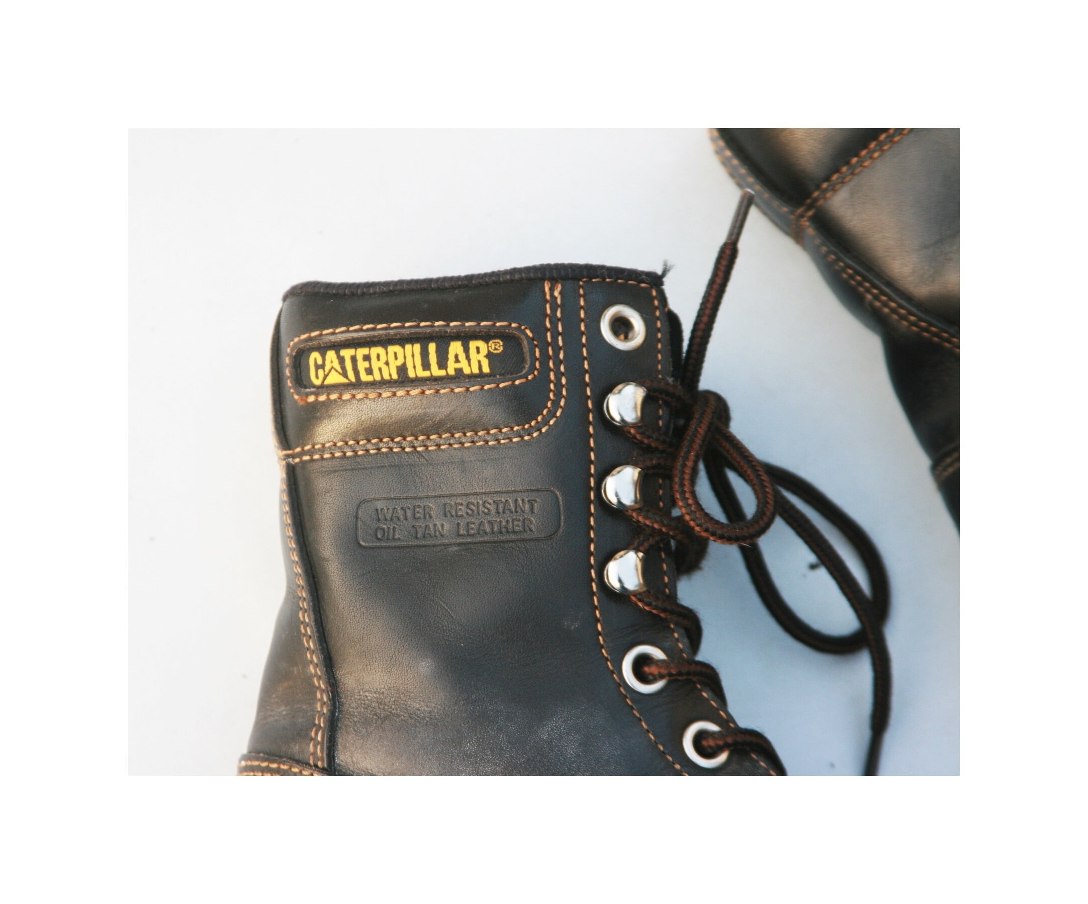 FREE SHIPPING Vintage Chunky Boots by CATERPILLAR Genuine Leather Waterproof Worker Boots Etsy Canada