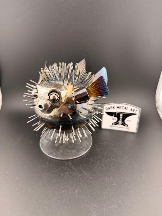 Pufferfish Metal Art