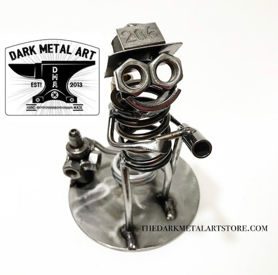 Firefighter Metal Art