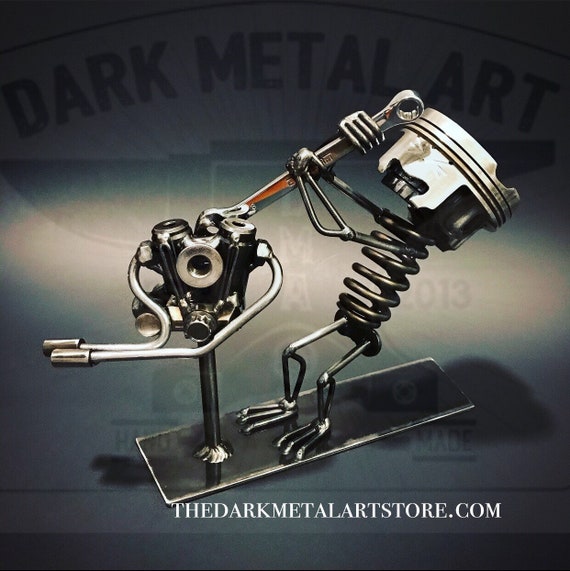 Motorcycle Mechanic Metal Art