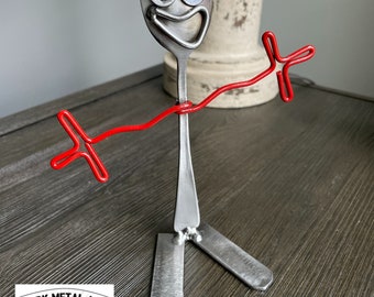 Handmade Forky Metal Art Sculpture - Toy Story Inspired