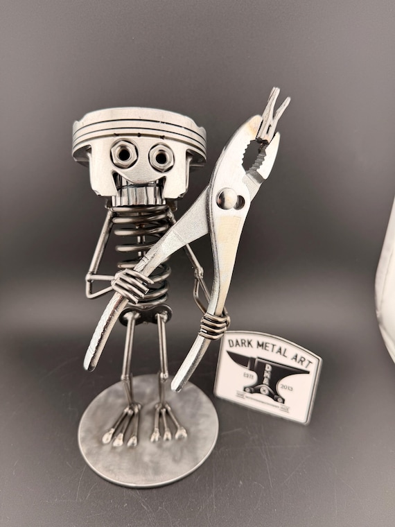 Piston Head Dentist Metal Art Sculpture