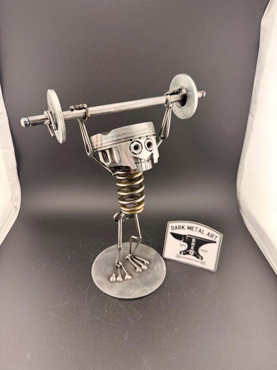 Overhead Press Metal Sculpture