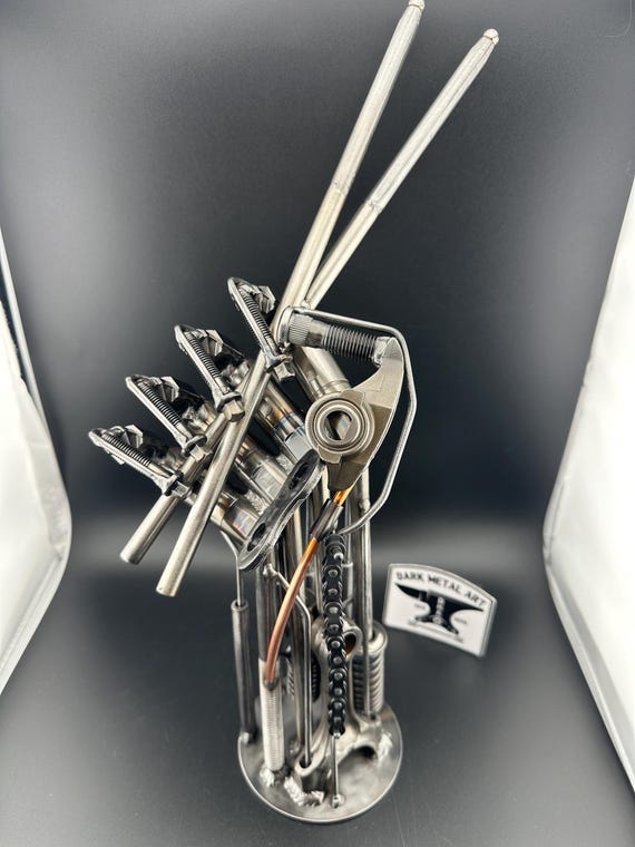 Drummer Metal Sculpture