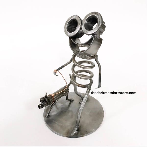 Walk the Dog Metal Art Boogie