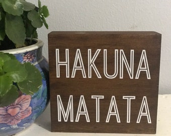 hakuna matata - no worries - farmhouse disney sign - mickey mouse sign -  tiered tray decor - handmade disney sign