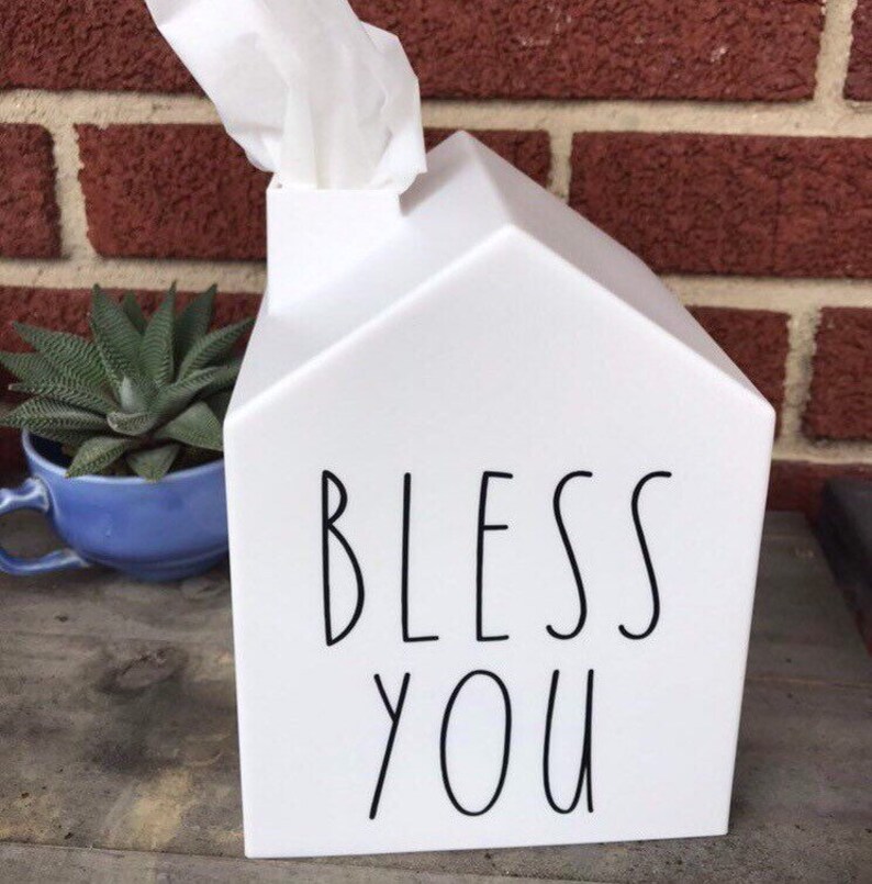 Rae Dunn Inspired bless you tissue box holder kleenex box Etsy