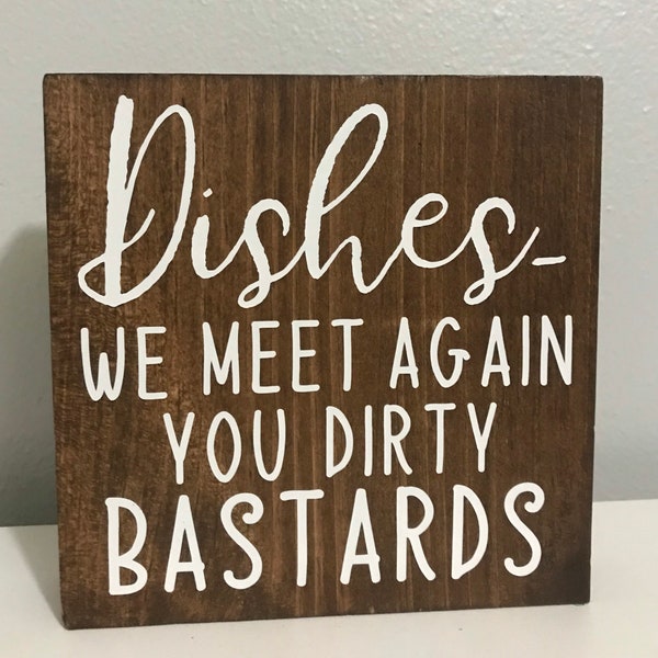 Dishes Sign Etsy