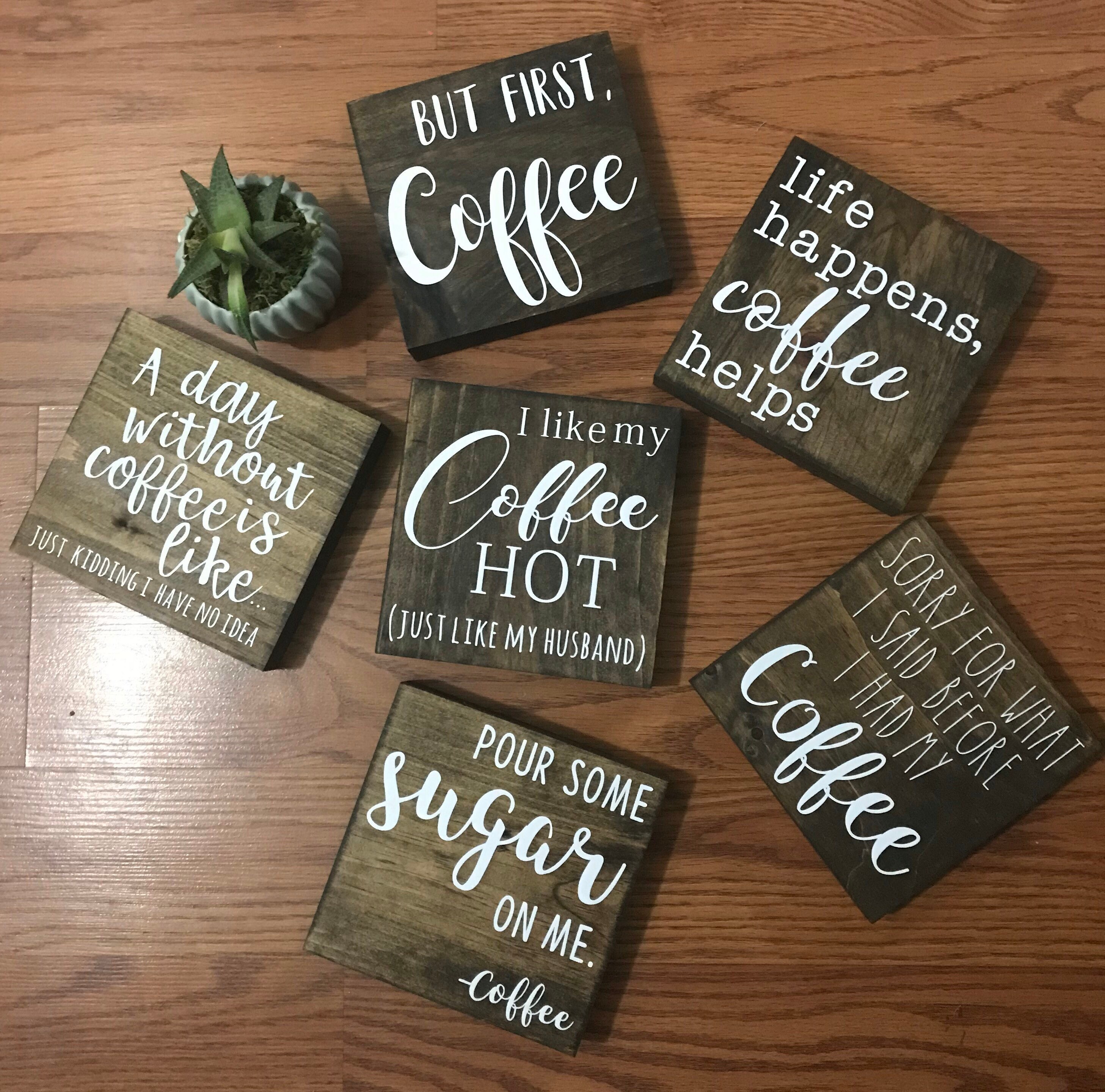 Life Happens Coffee Helps Funny Coffee Signs Coffee Bar Decor Cafe Quotes  Kitchen Humor Coffee - Etsy