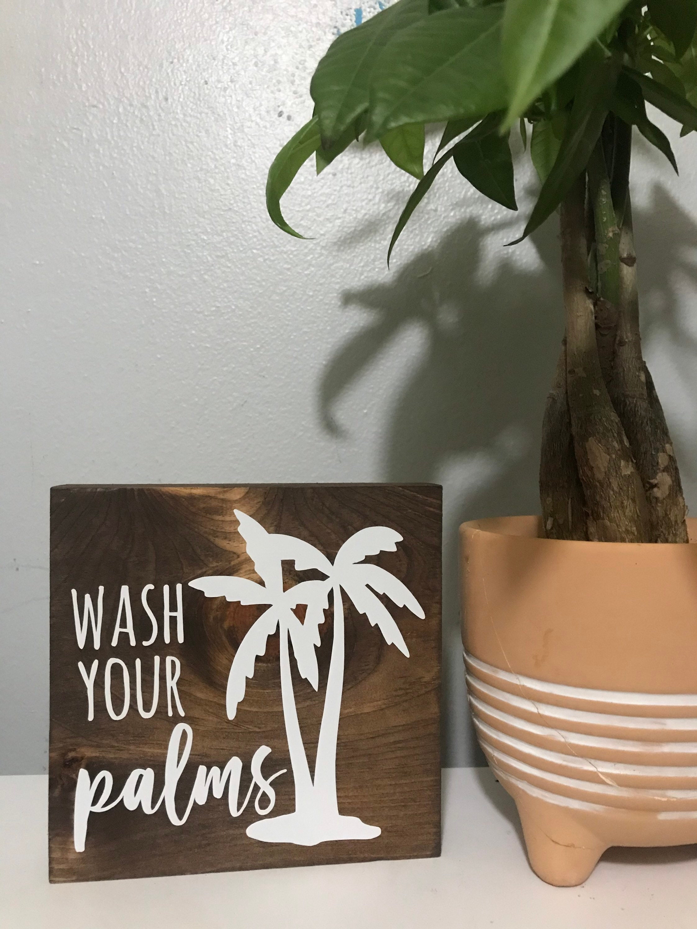 Wash Your Palms Summer Vacation Home Bathroom Sign - Etsy