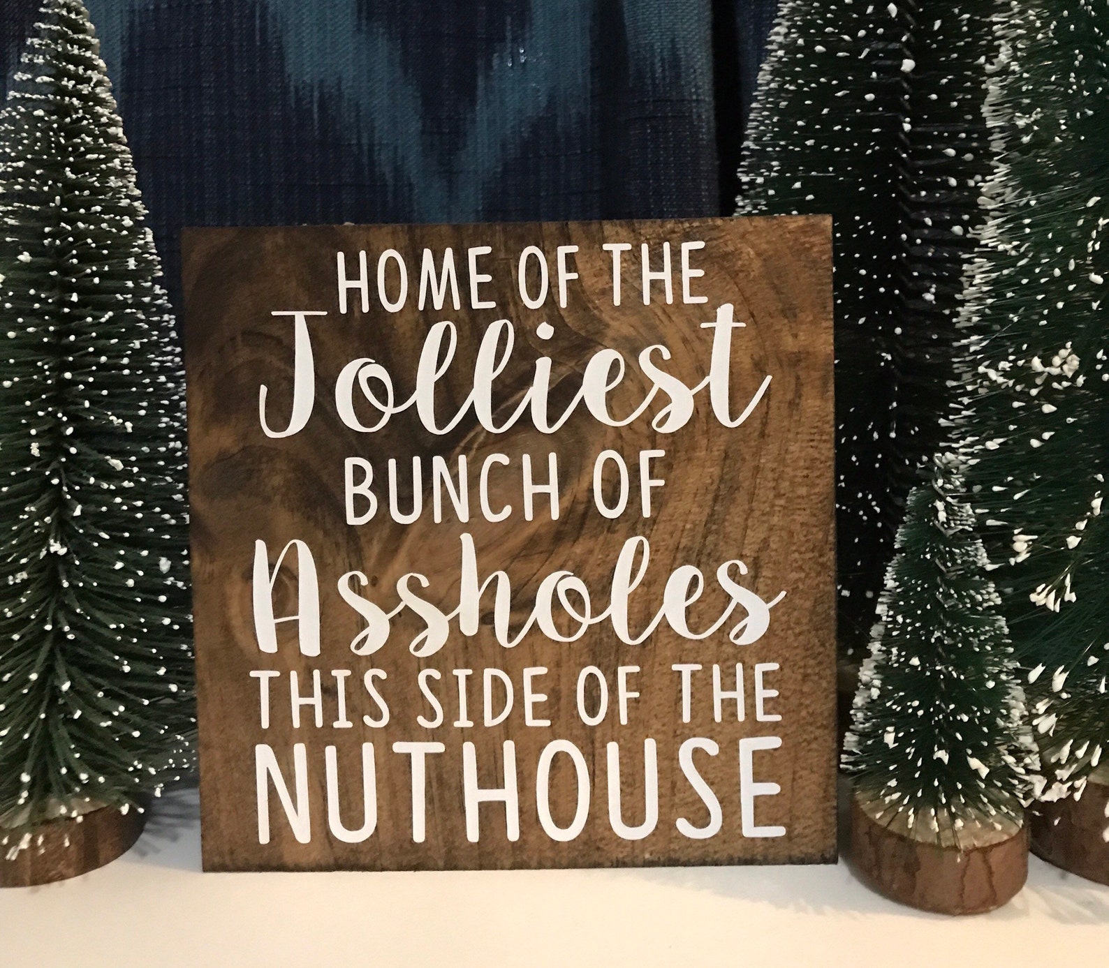 Home of the Jolliest Bunch Wood Sign Christmas Vacation Sign  Etsy