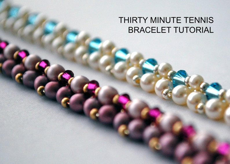 Tutorial Thirty Minute Tennis Bracelet Bead Weaving Etsy