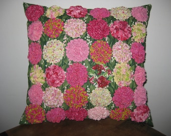 Ruched Blossom Pillow III