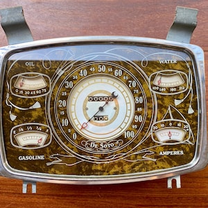 1933 Desoto Gauge Cluster Dash Set Instrument Panel – Nearly Mint Condition