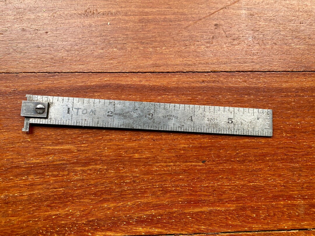 Brown Board Ruler Brown & Sharpe Tempered No. 4 6” Ruler With Hook - Etsy