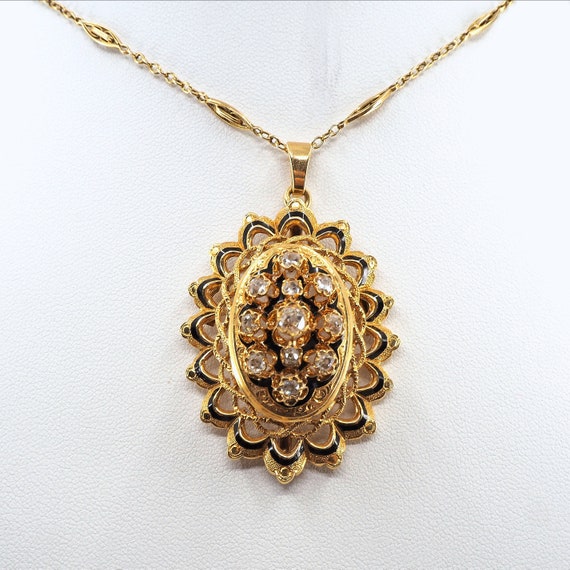 Extraordinary 18K solid gold pendant Victorian er… - image 3