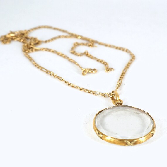 Fabulous 18K solid gold necklace with chiseled an… - image 3