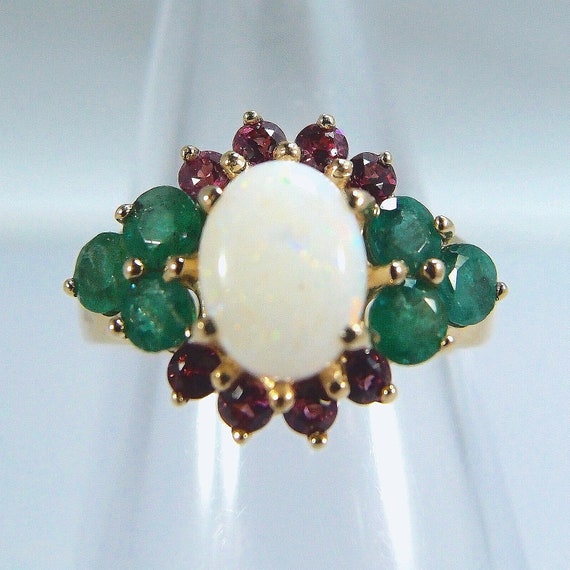 REDUCED! Opal Emerald and Tourmaline Three natura… - image 2
