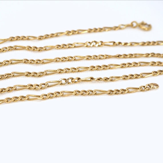 Fabulous 18K solid gold necklace with chiseled an… - image 7