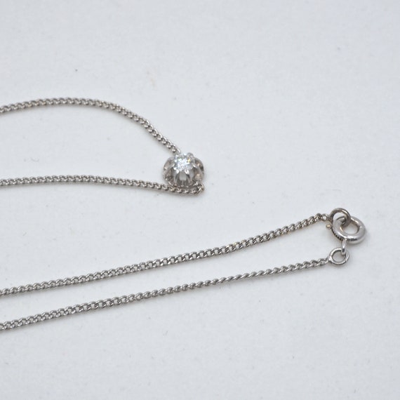 18K solid gold cable chain with modern cut diamon… - image 8
