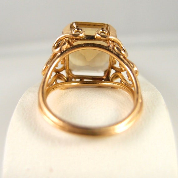 Massive cocktail ring in 18K solid gold Stamped M… - image 5