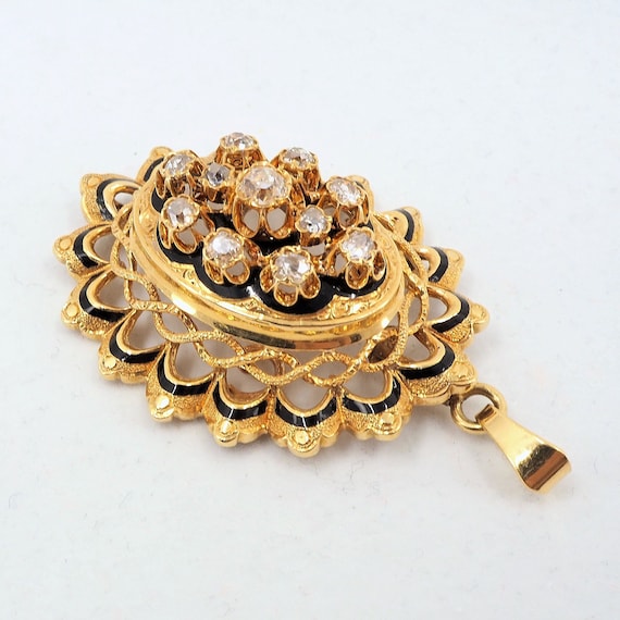 Extraordinary 18K solid gold pendant Victorian er… - image 6