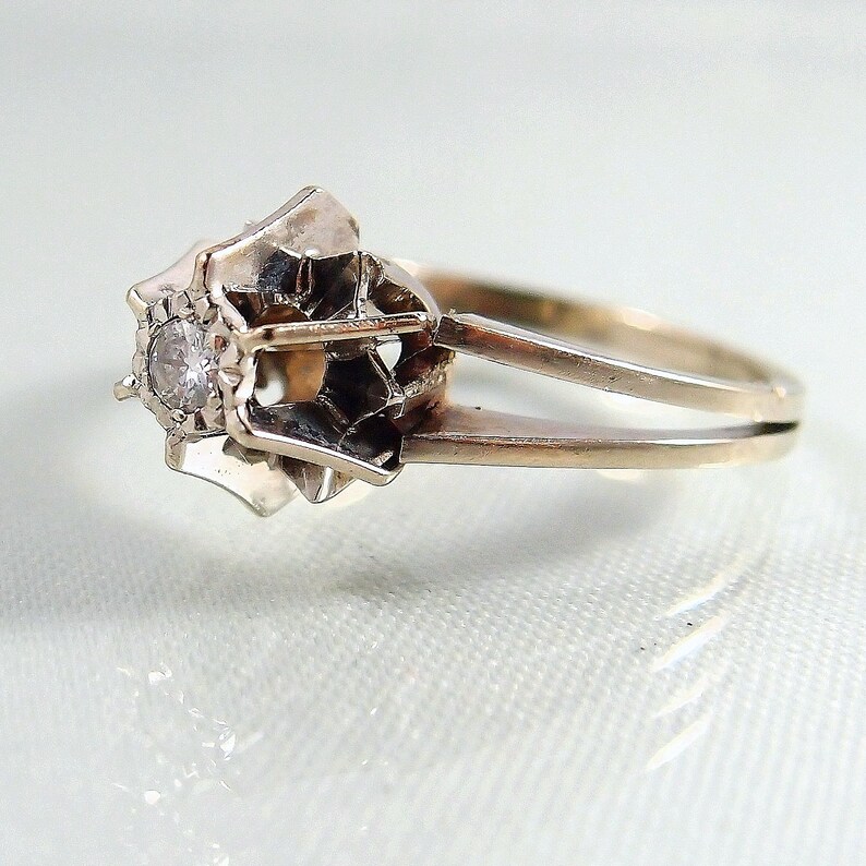 Extraordinary 18K Solid White Gold Belcher Set Petite Diamond Etsy